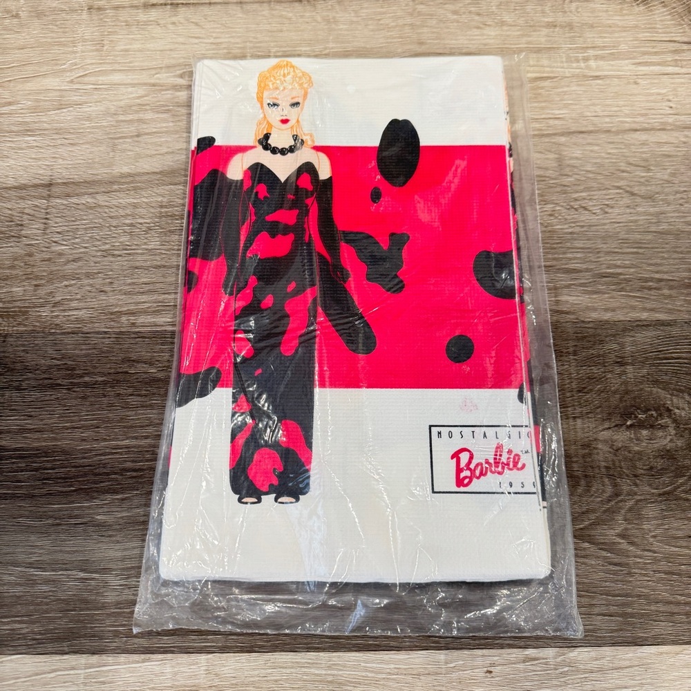 Vintage Barbie Disposable Tablecloth Table Cover Party C.A. Reed 96x52 Fashion